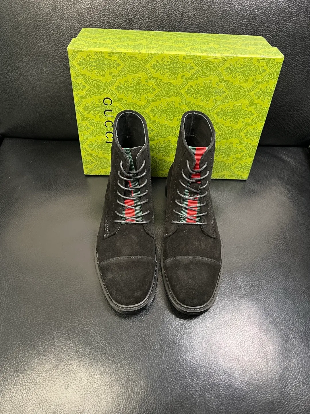 Men's shoes 💰900 Gucci High-quality top crafts Gucci Leather shoes and boots high-top series counter synchronization Original factory configuration, original cowhide imported from Italy, imported water-dyed cow lining, soles: original factory special supply original sole super comfortable, original factory and single goods High quality, welcome to compare and synchronization at the counter, code number 39-44 (customized 45)